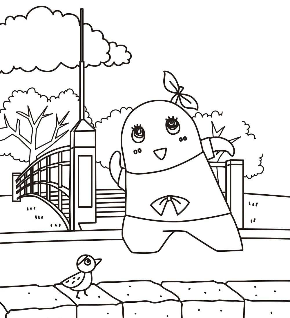 画像 ふなっしー 印刷可能 ぬりえ