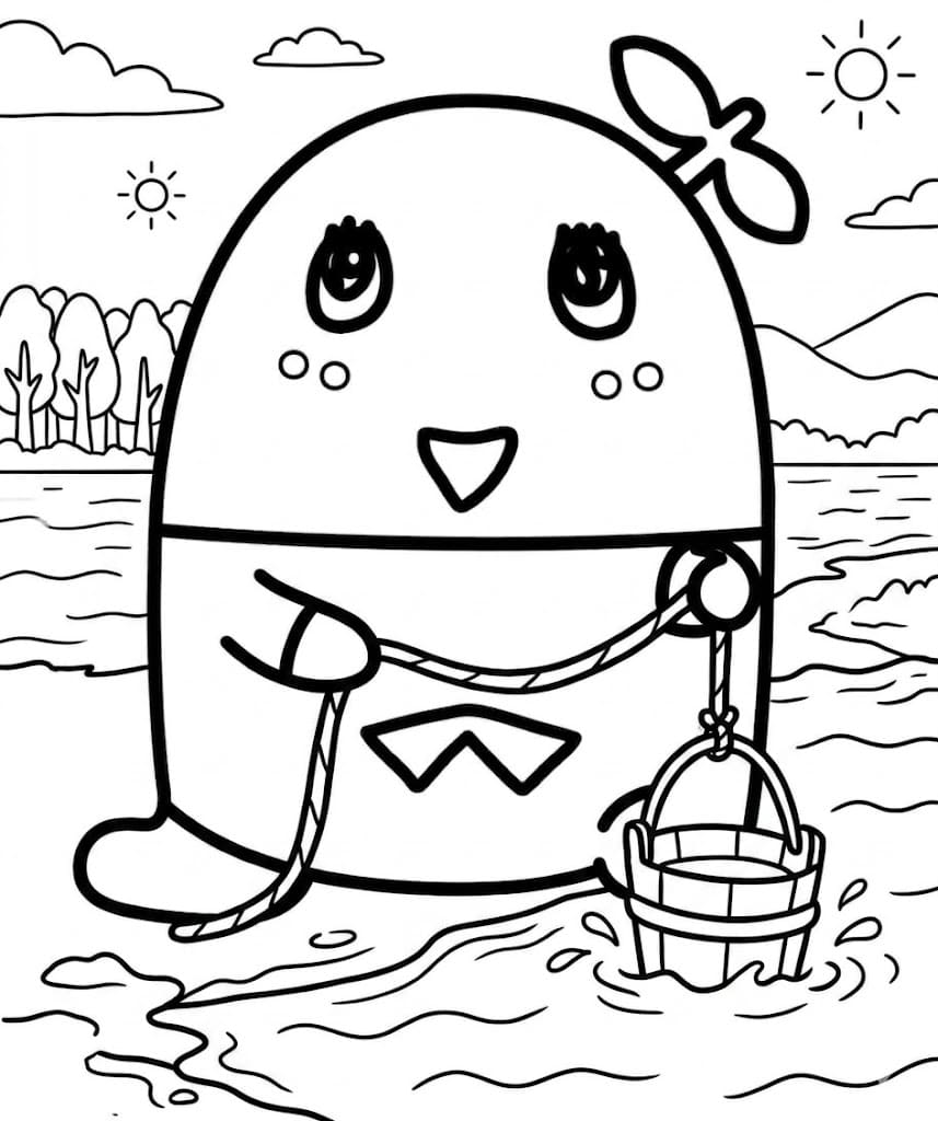 画像 ふなっしー 基本的な ぬりえ