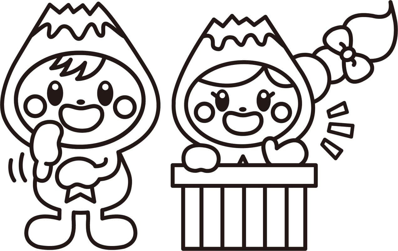 画像 ふじっぴー 簡単 ぬりえ