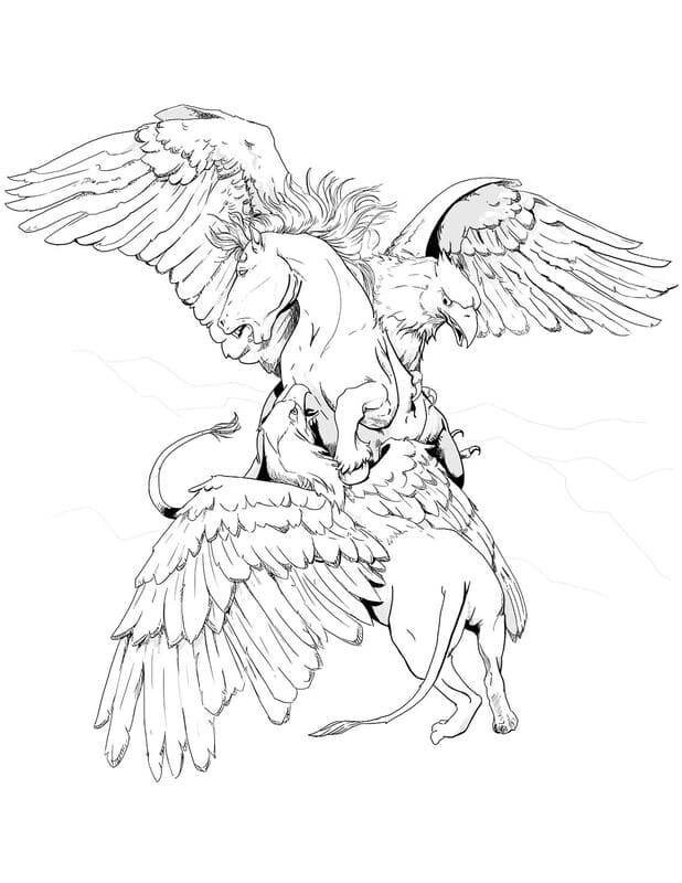 画像 グリフィン 単純 ぬりえ