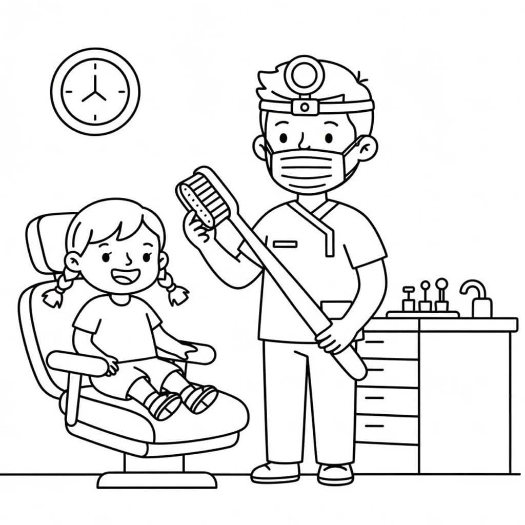 画像 歯医者 印刷 ぬりえ