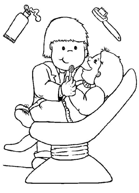 画像 歯医者 基本的な ぬりえ