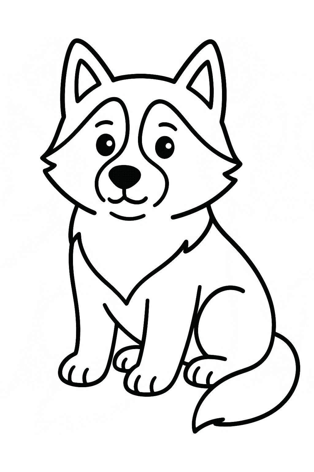 画像 ハスキー 無料で印刷可能 ぬりえ