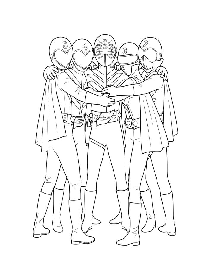 画像 秘密戦隊ゴレンジャー 基本的な ぬりえ