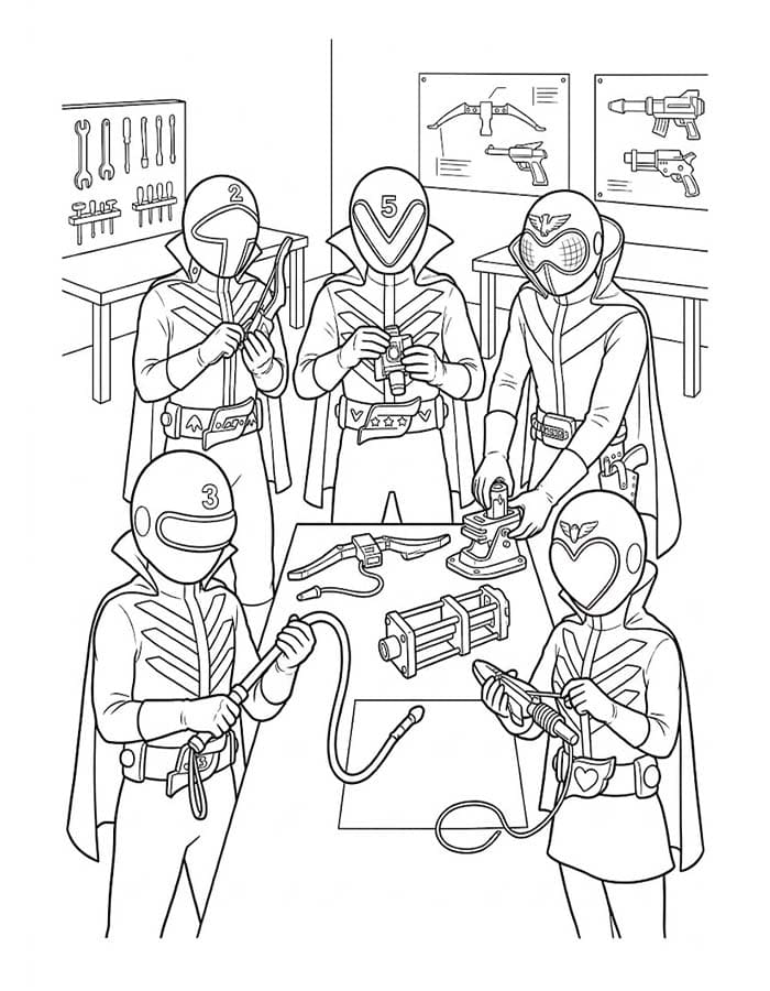 画像 秘密戦隊ゴレンジャー 無料で ぬりえ
