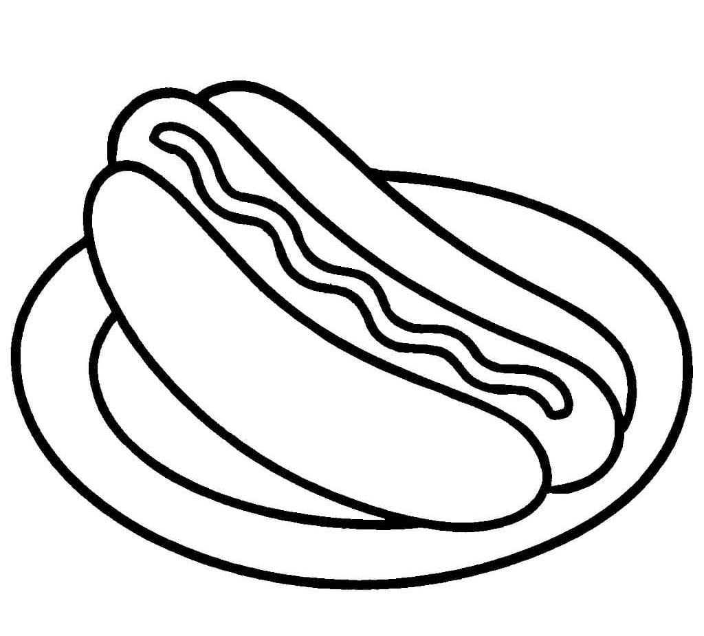 画像 ホットドッグ 印刷 ぬりえ