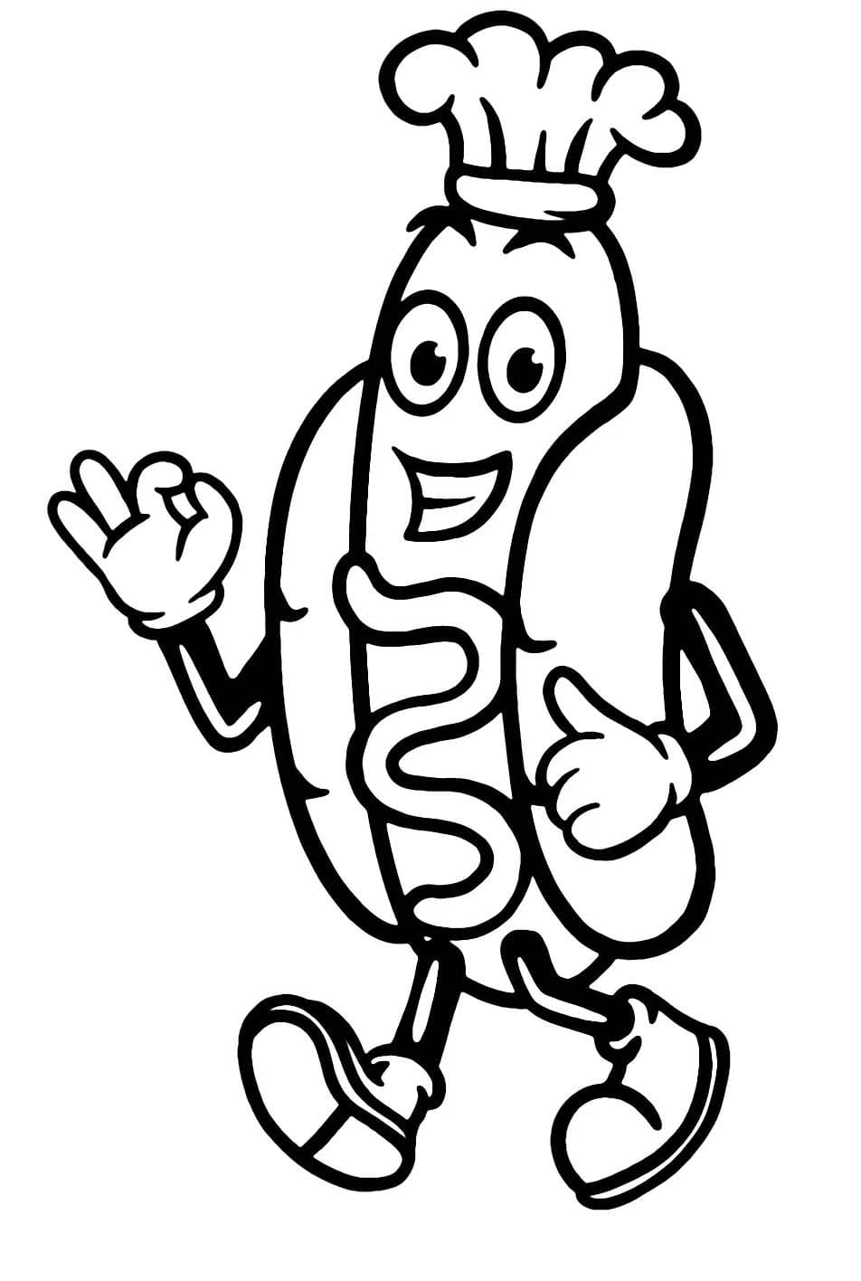 画像 ホットドッグ 簡単 ぬりえ