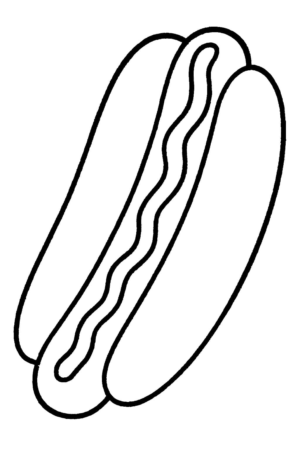 画像 ホットドッグ 無料で印刷可能 ぬりえ