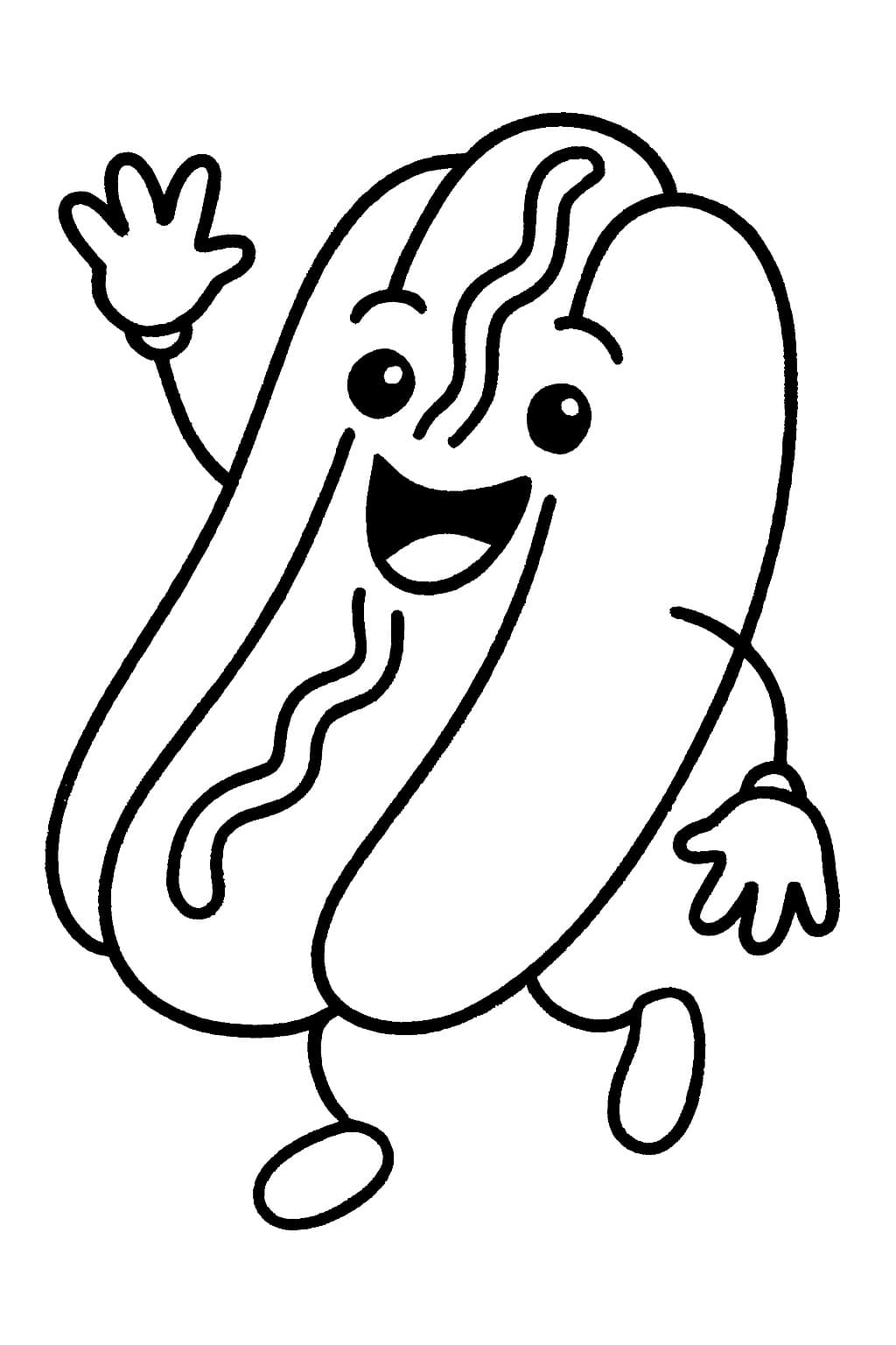 画像 ホットドッグ ぬりえ