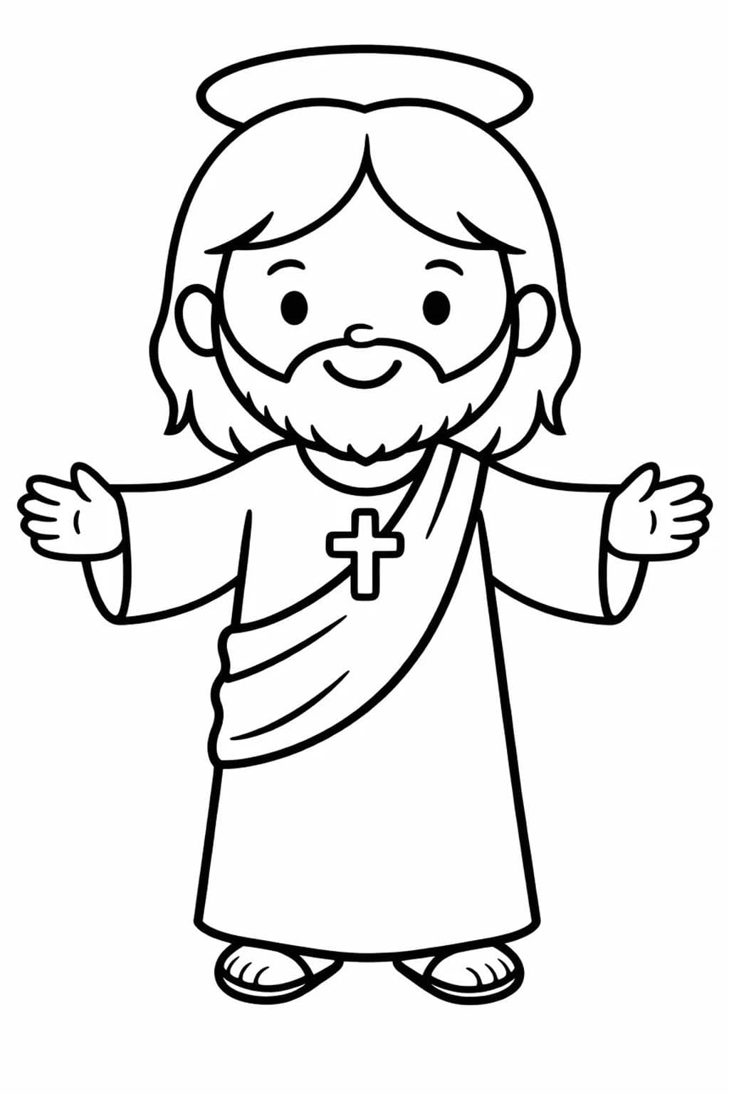画像 イエス 単純 ぬりえ