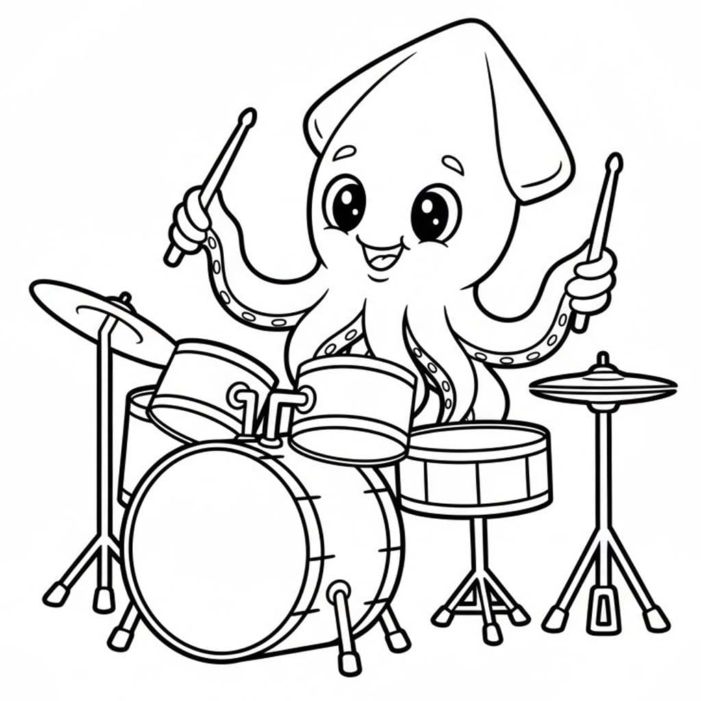 画像 イカ 無料で印刷可能 ぬりえ