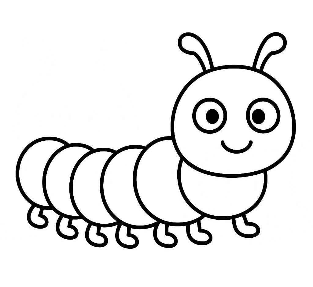 画像 イモムシ 無料で ぬりえ