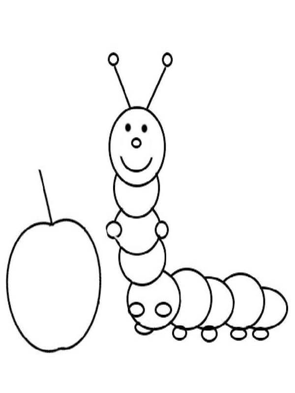 画像 イモムシ 単純 ぬりえ