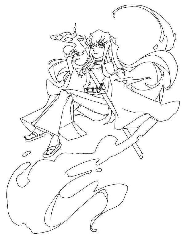 画像 時透無一郎 ぬりえ