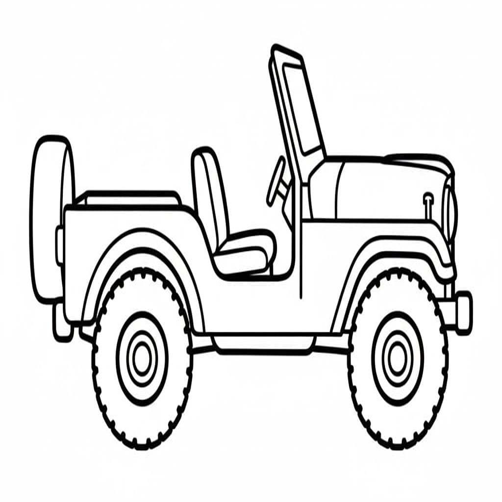 画像 ジープ 基本的な ぬりえ