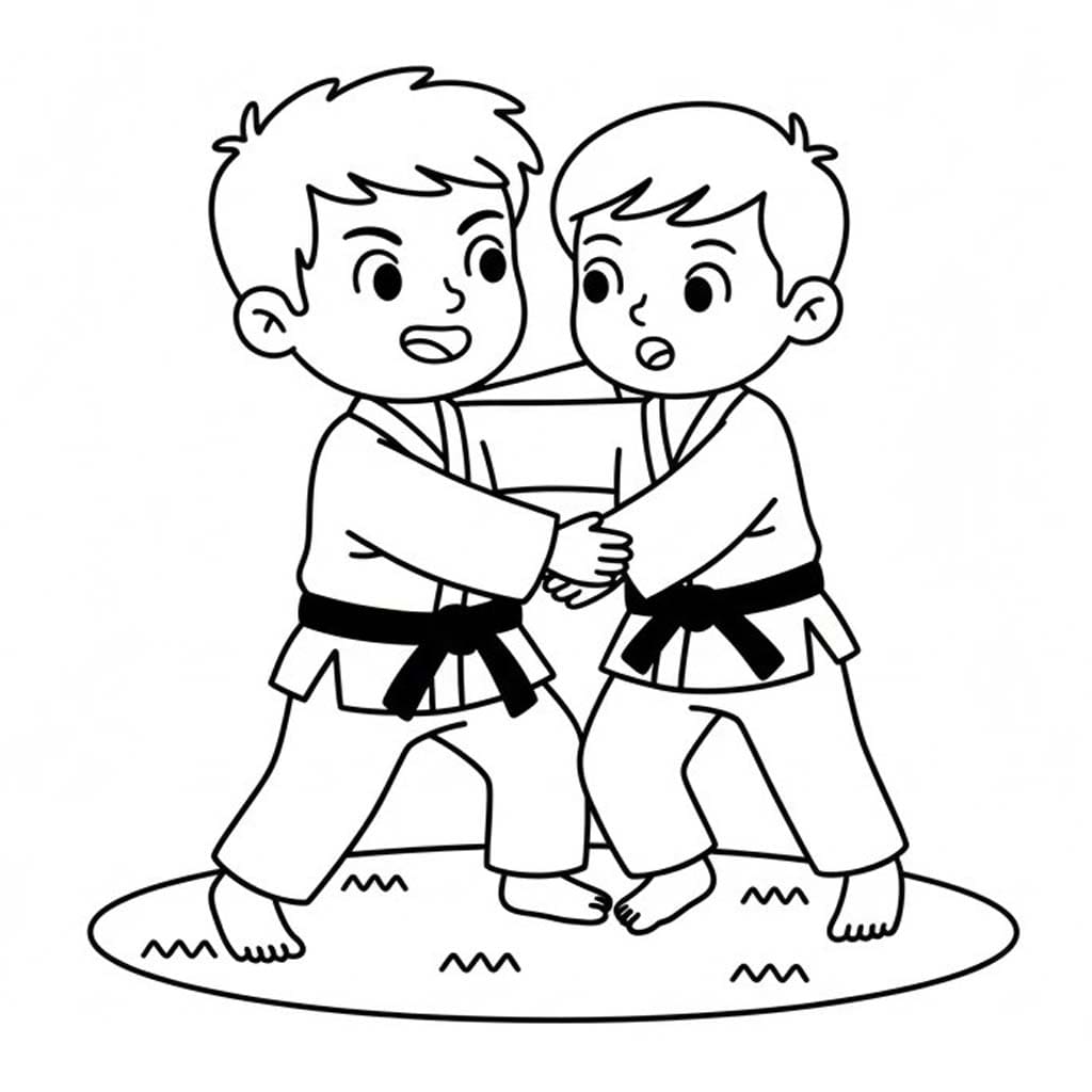 画像 柔道 印刷 ぬりえ