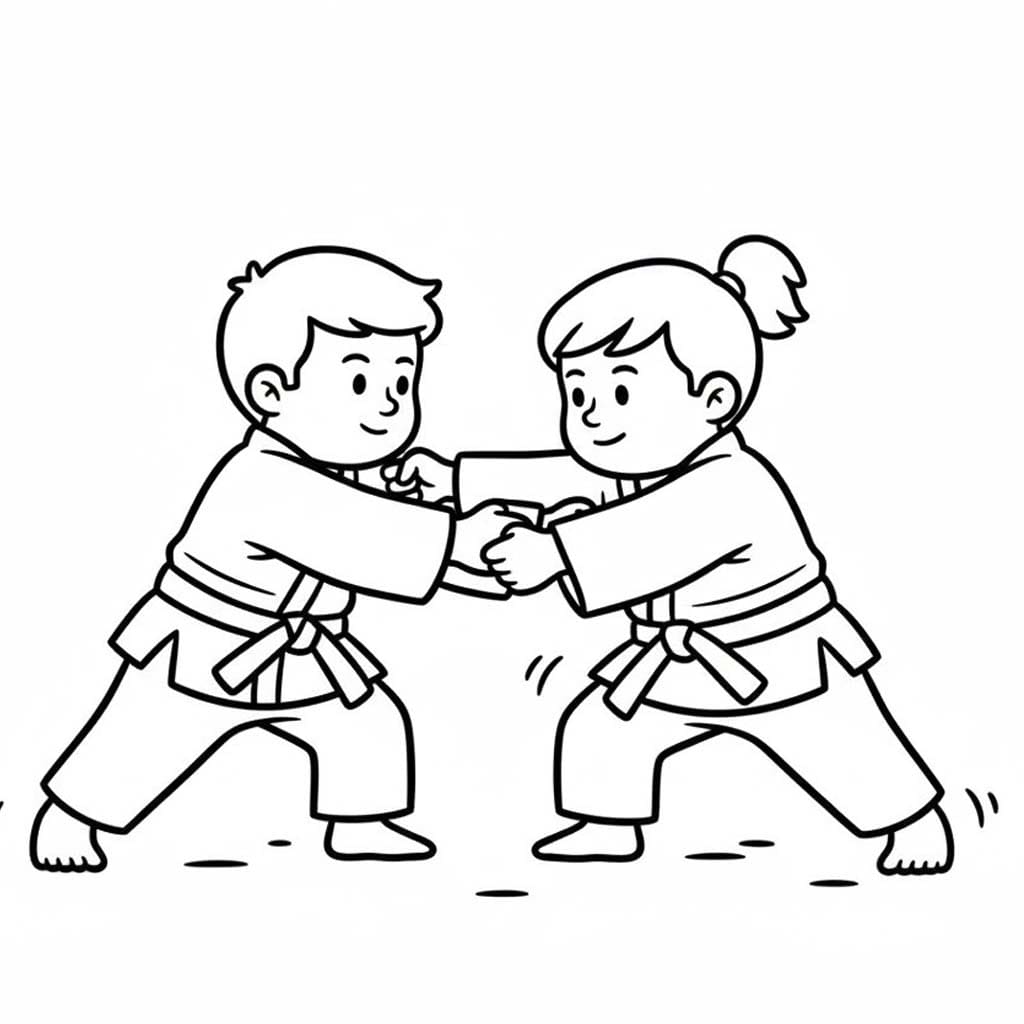 画像 柔道 ぬりえ
