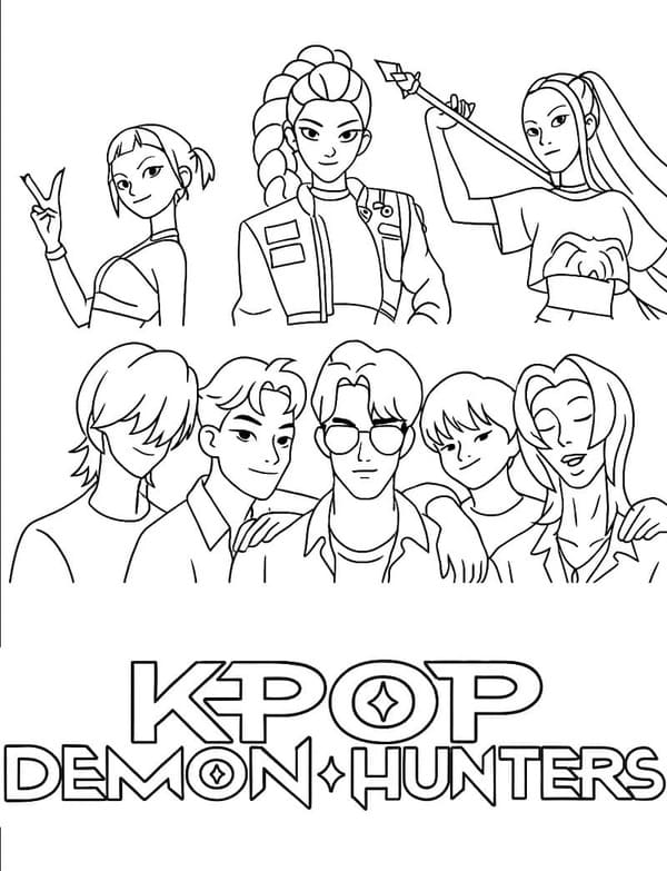画像 K-POP デーモンハンターズ 簡単 ぬりえ