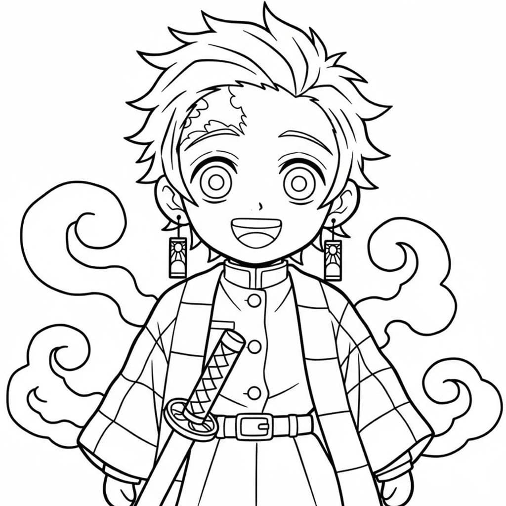 画像 竈門炭治郎 無料で印刷可能 ぬりえ