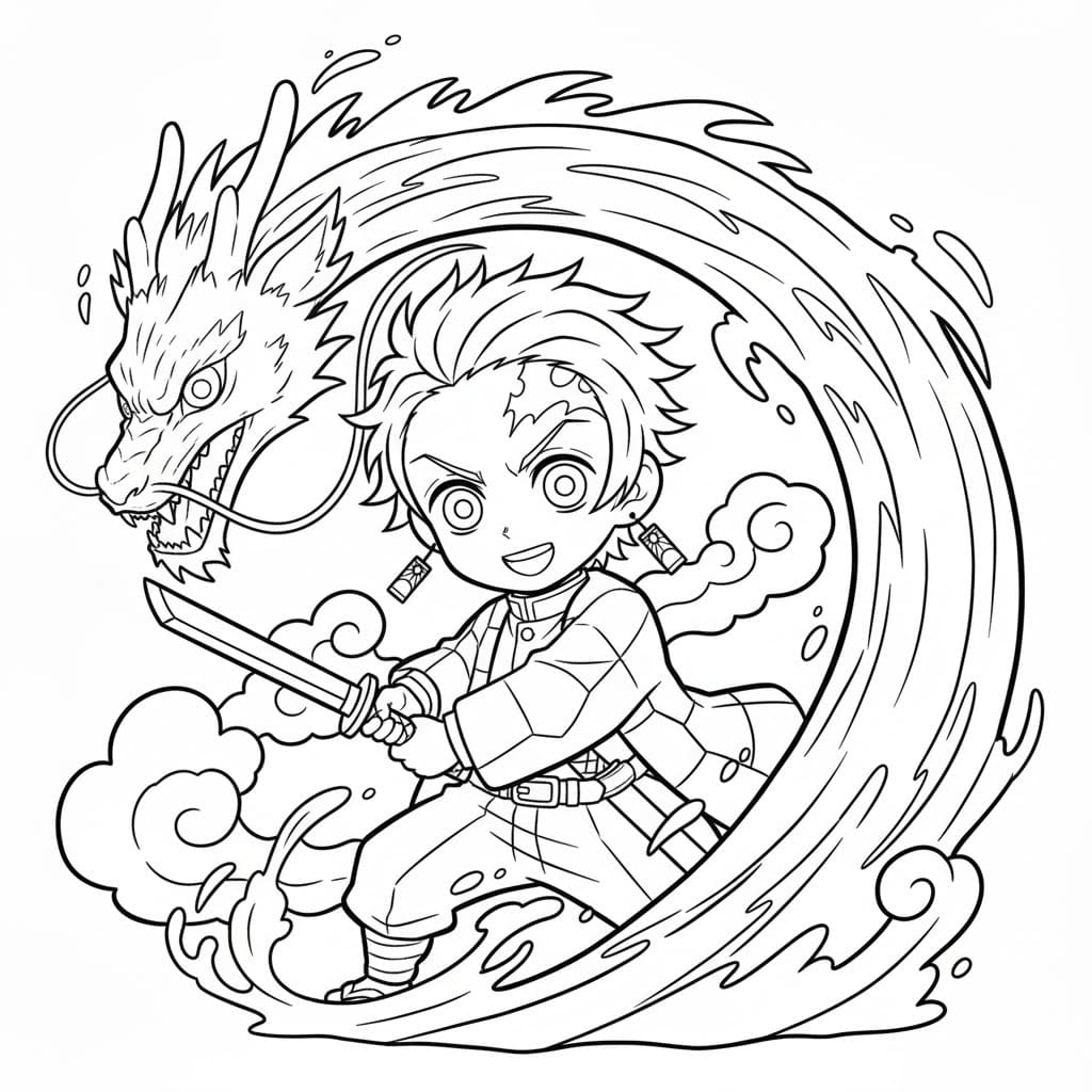 画像 竈門炭治郎 ぬりえ