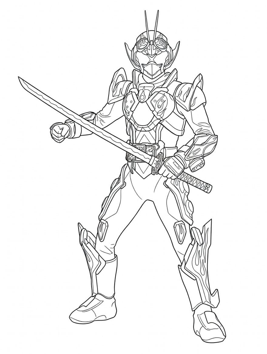 画像 仮面ライダーガッチャード 単純 ぬりえ