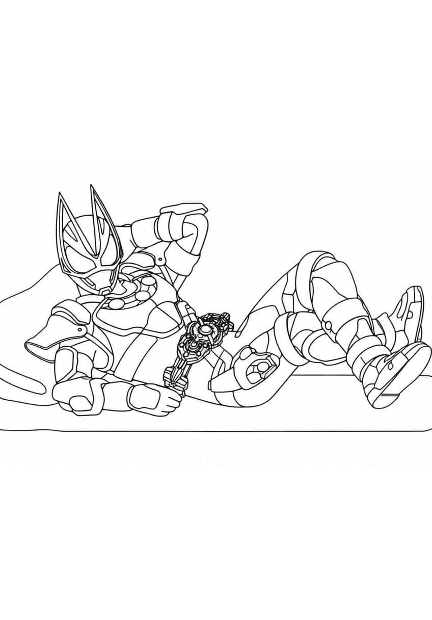 画像 仮面ライダーギーツ 基本的な ぬりえ