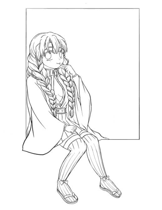 画像 甘露寺蜜璃 ぬりえ