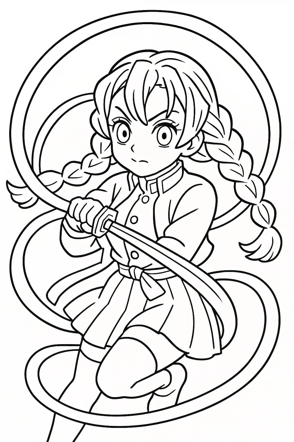 画像 甘露寺蜜璃 無料 ぬりえ