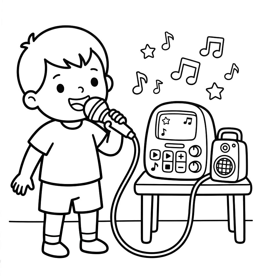 画像 カラオケ 無料で ぬりえ