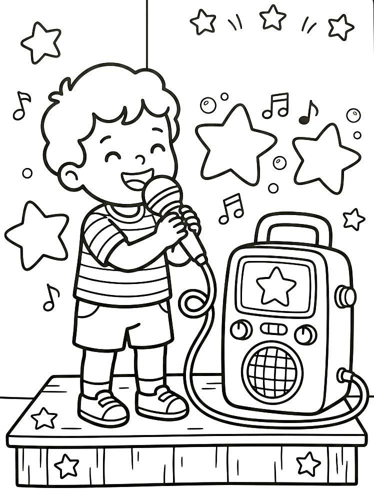画像 カラオケ 無料 ぬりえ