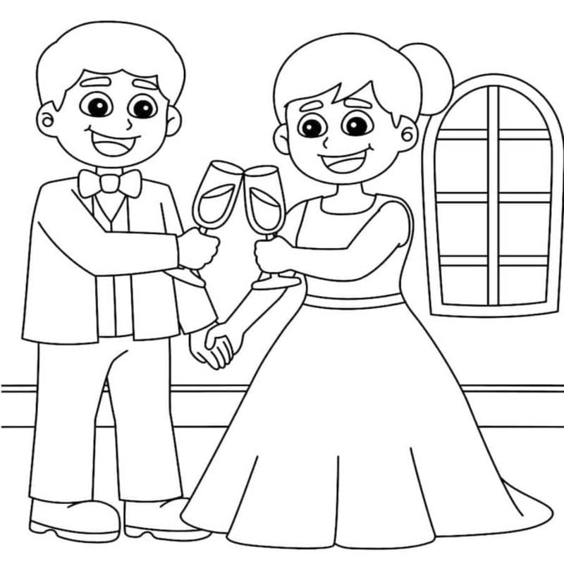 画像 結婚式 無料 ぬりえ