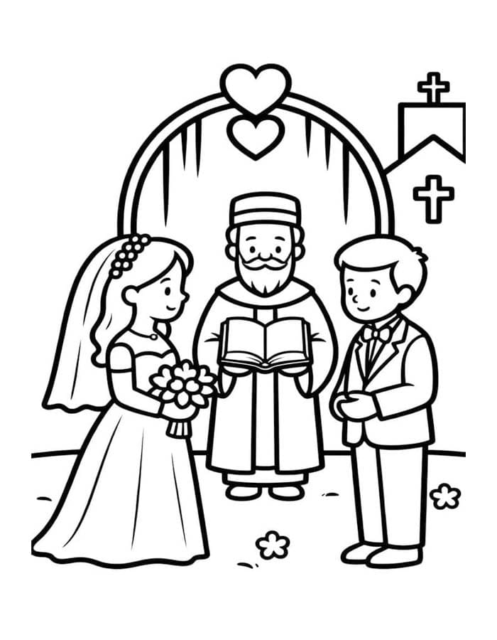 画像 結婚式 ぬりえ