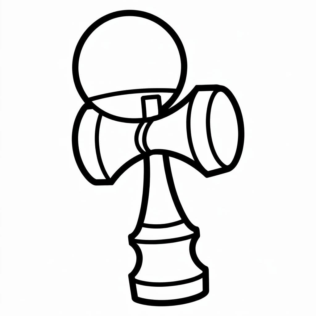 画像 けん玉 印刷可能 ぬりえ