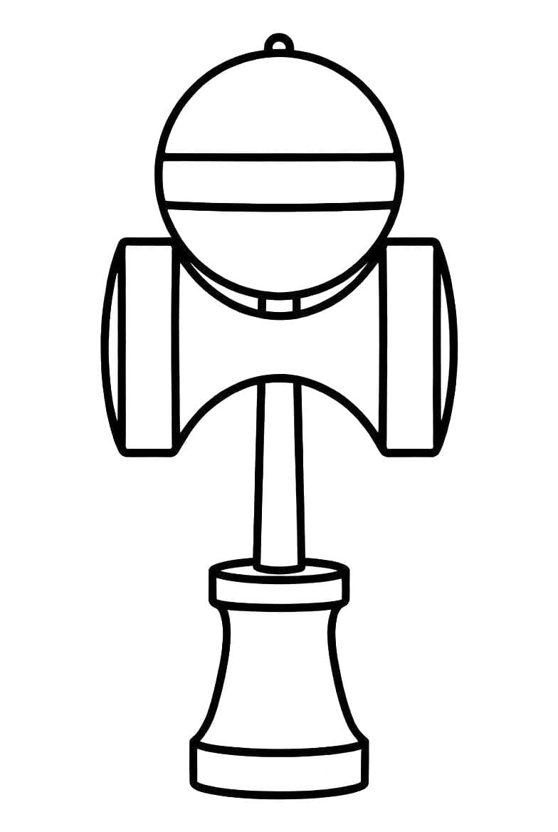 画像 けん玉 簡単 ぬりえ