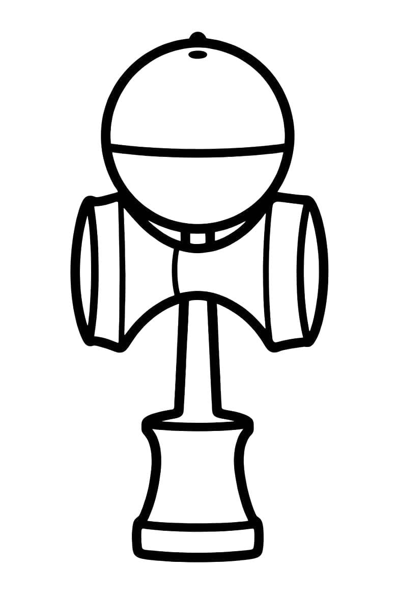 画像 けん玉 基本的な ぬりえ