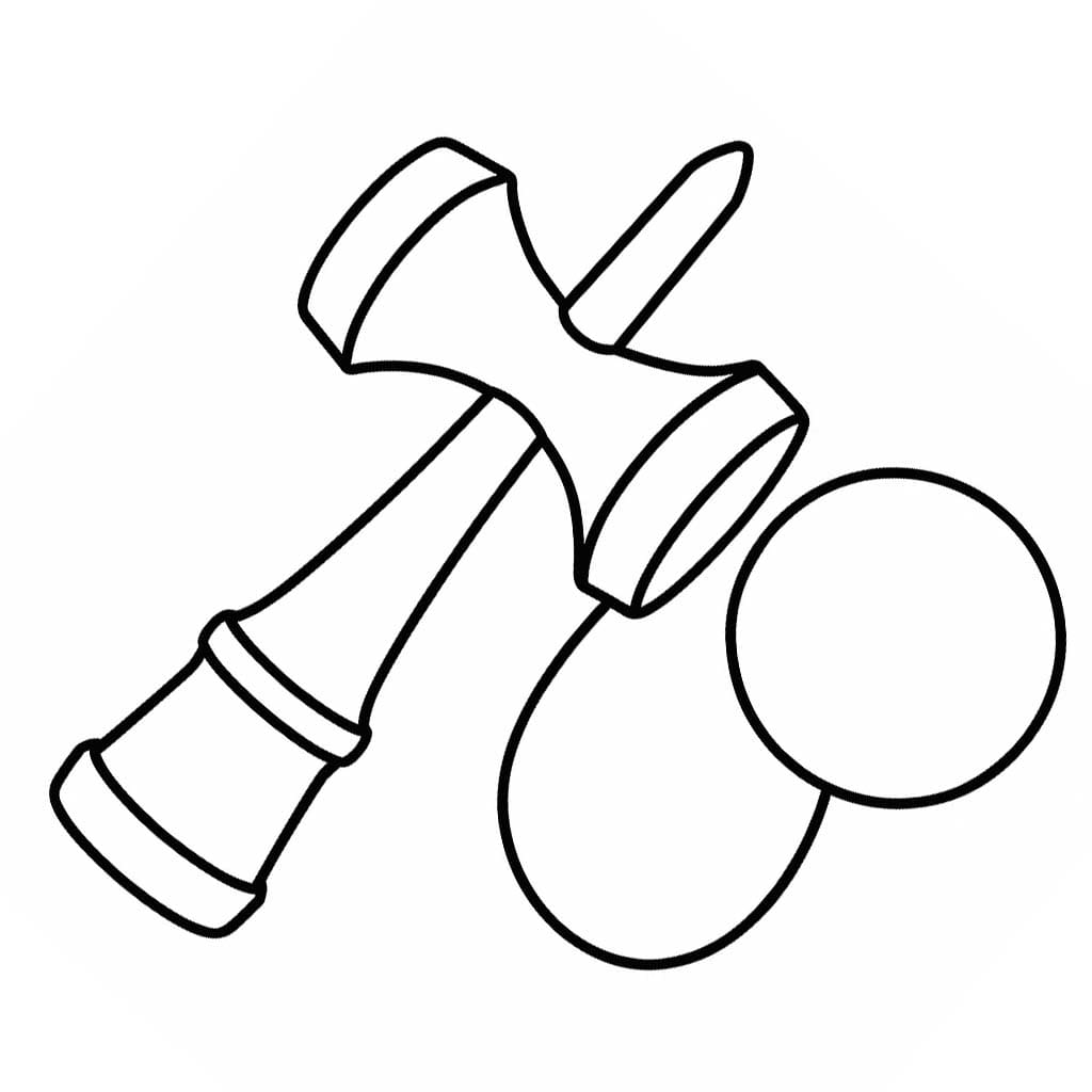 画像 けん玉 ぬりえ