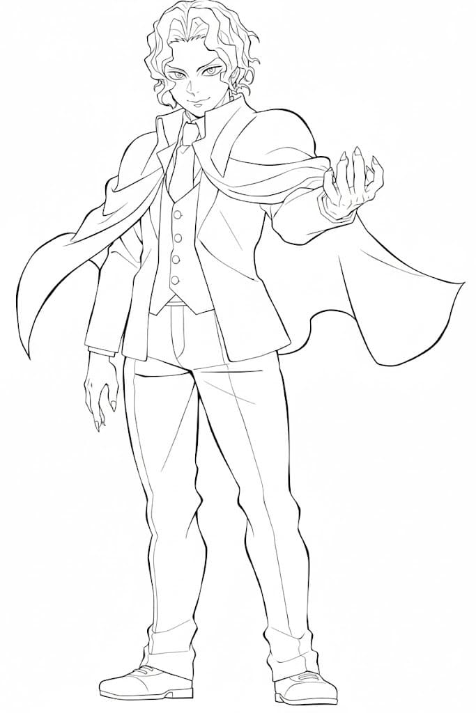 画像 鬼舞辻無惨 無料 ぬりえ