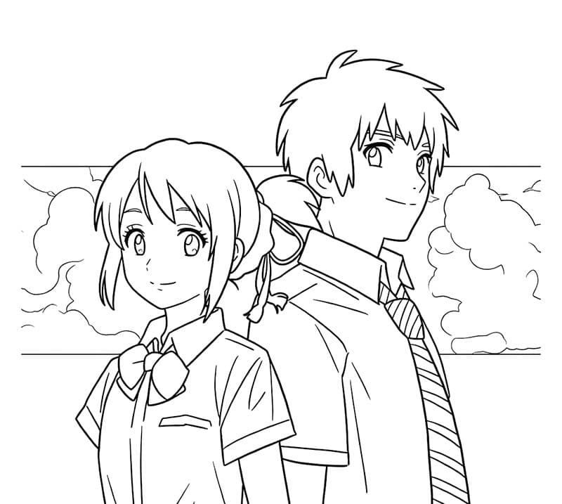 画像 君の名は。印刷可能 ぬりえ
