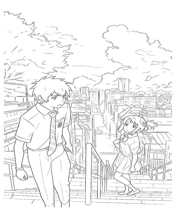 画像 君の名は。基本的な ぬりえ