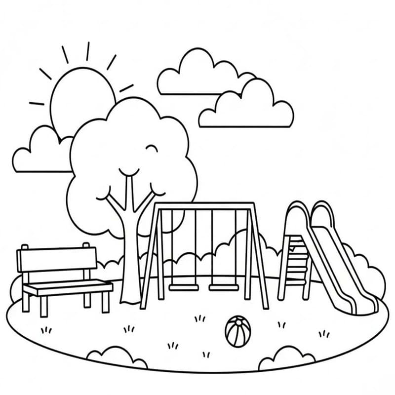 画像 公園 無料 ぬりえ