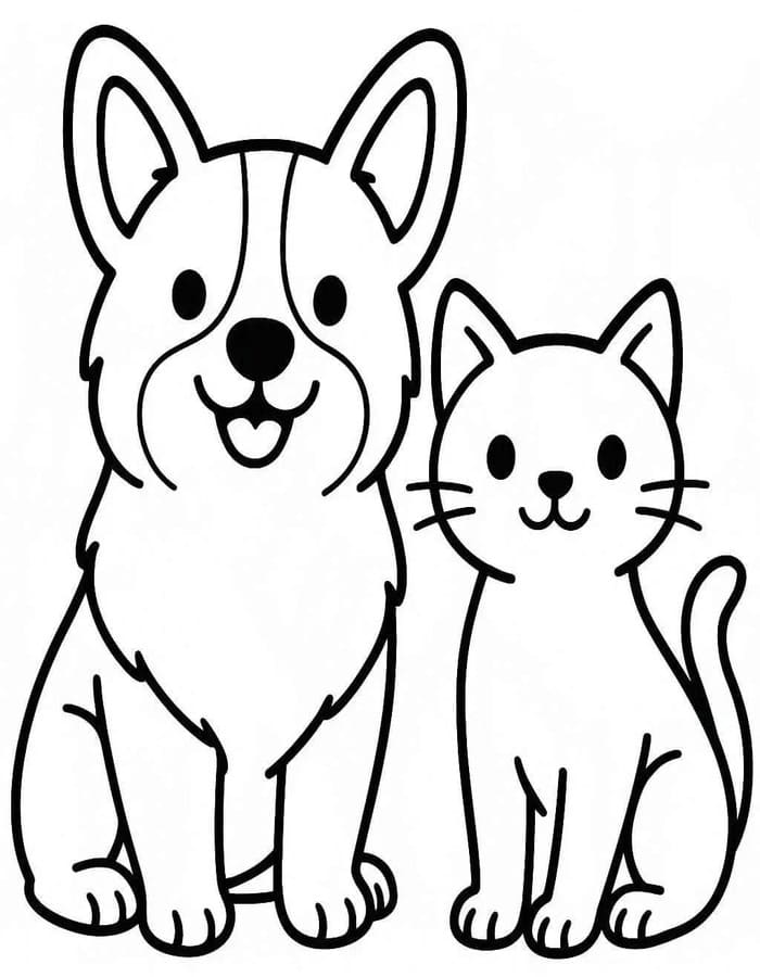 画像 コーギー ぬりえ