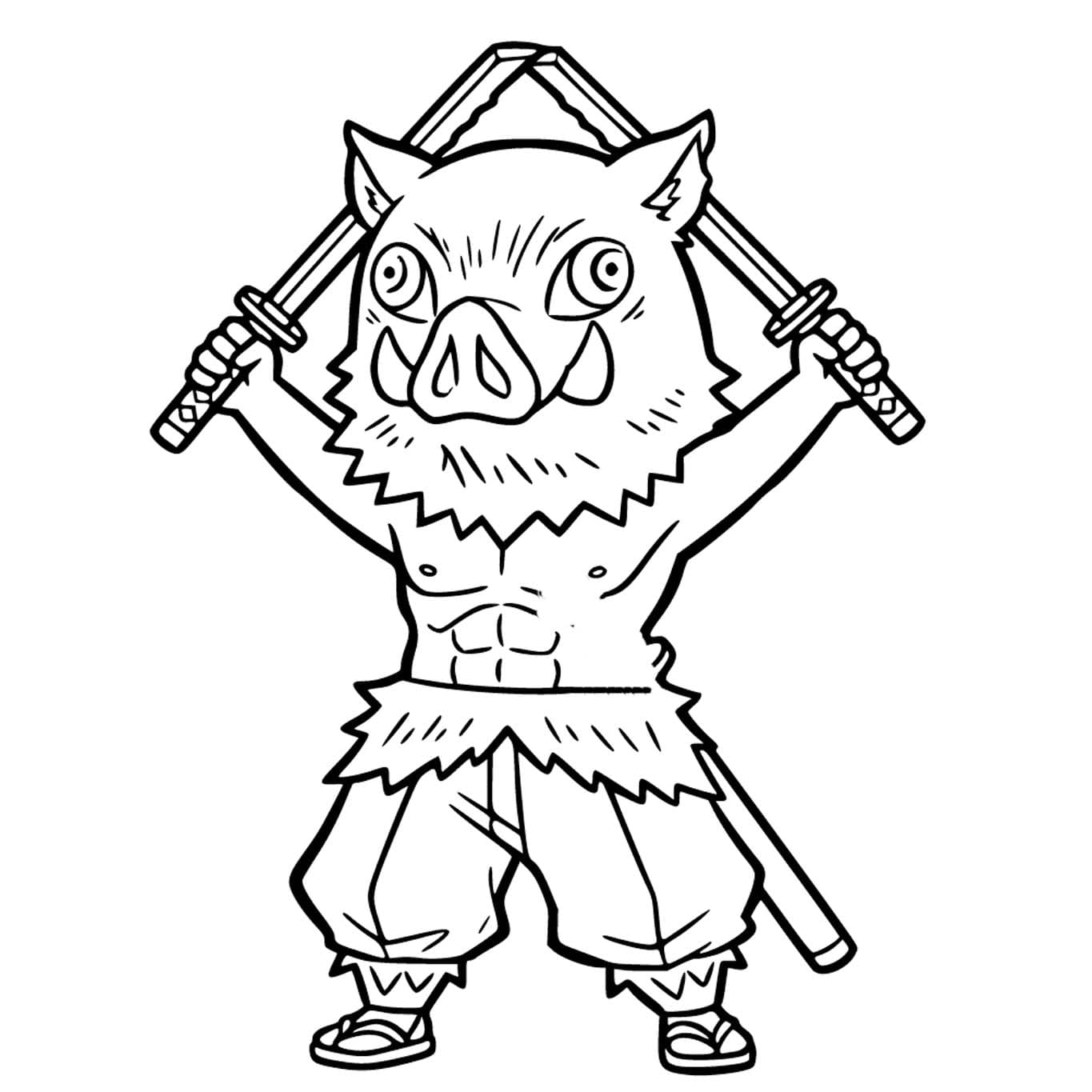 画像 嘴平伊之助 印刷可能 ぬりえ