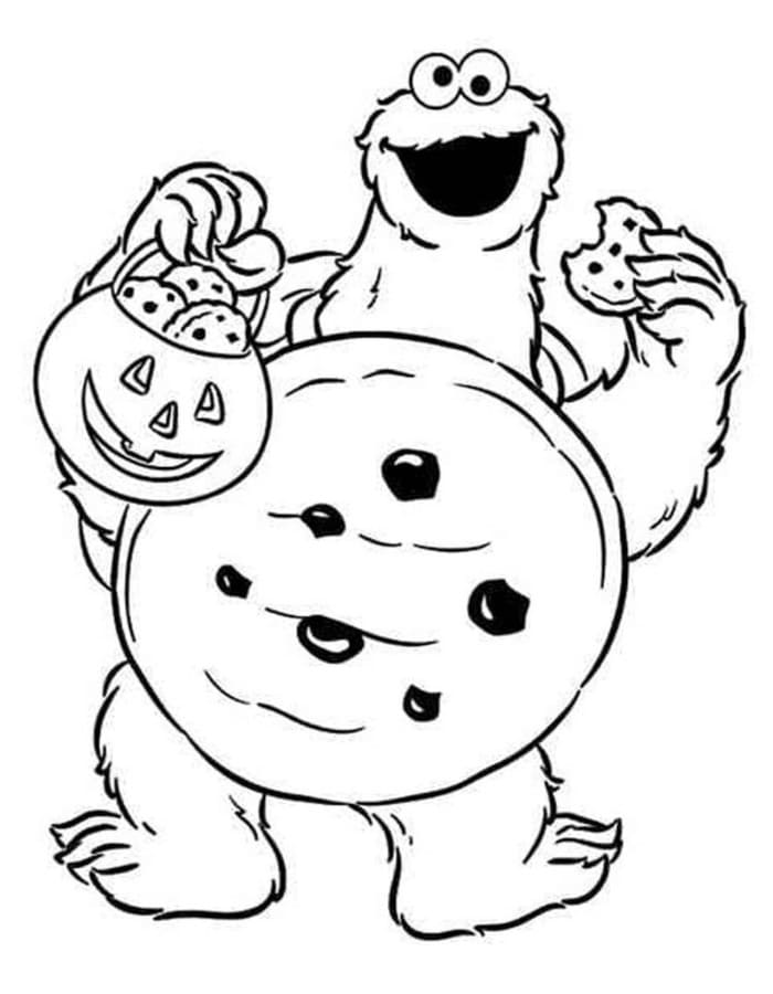 画像 クッキーモンスター 無料 ぬりえ