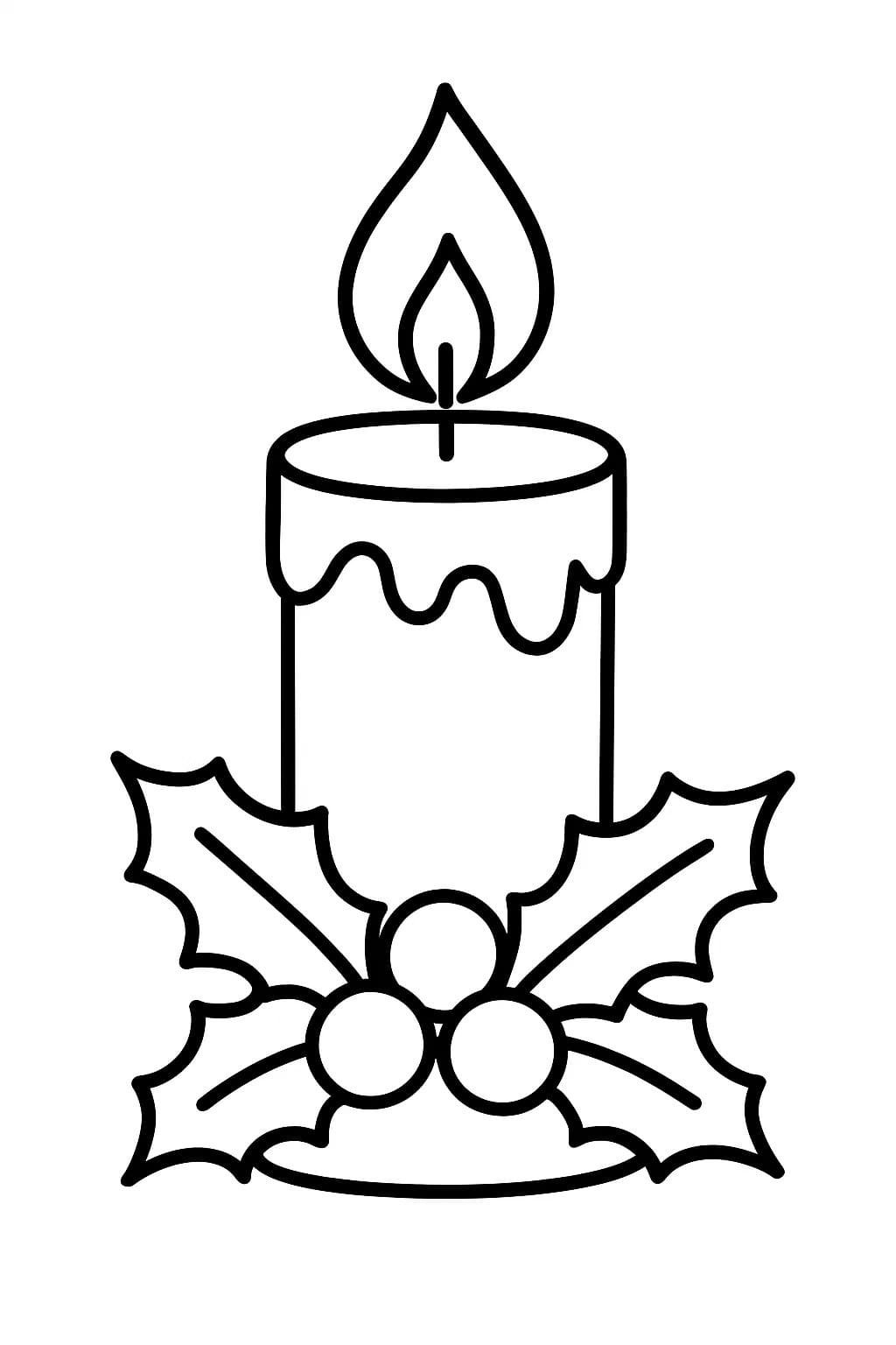 画像クリスマスキャンドル 簡単 ぬりえ