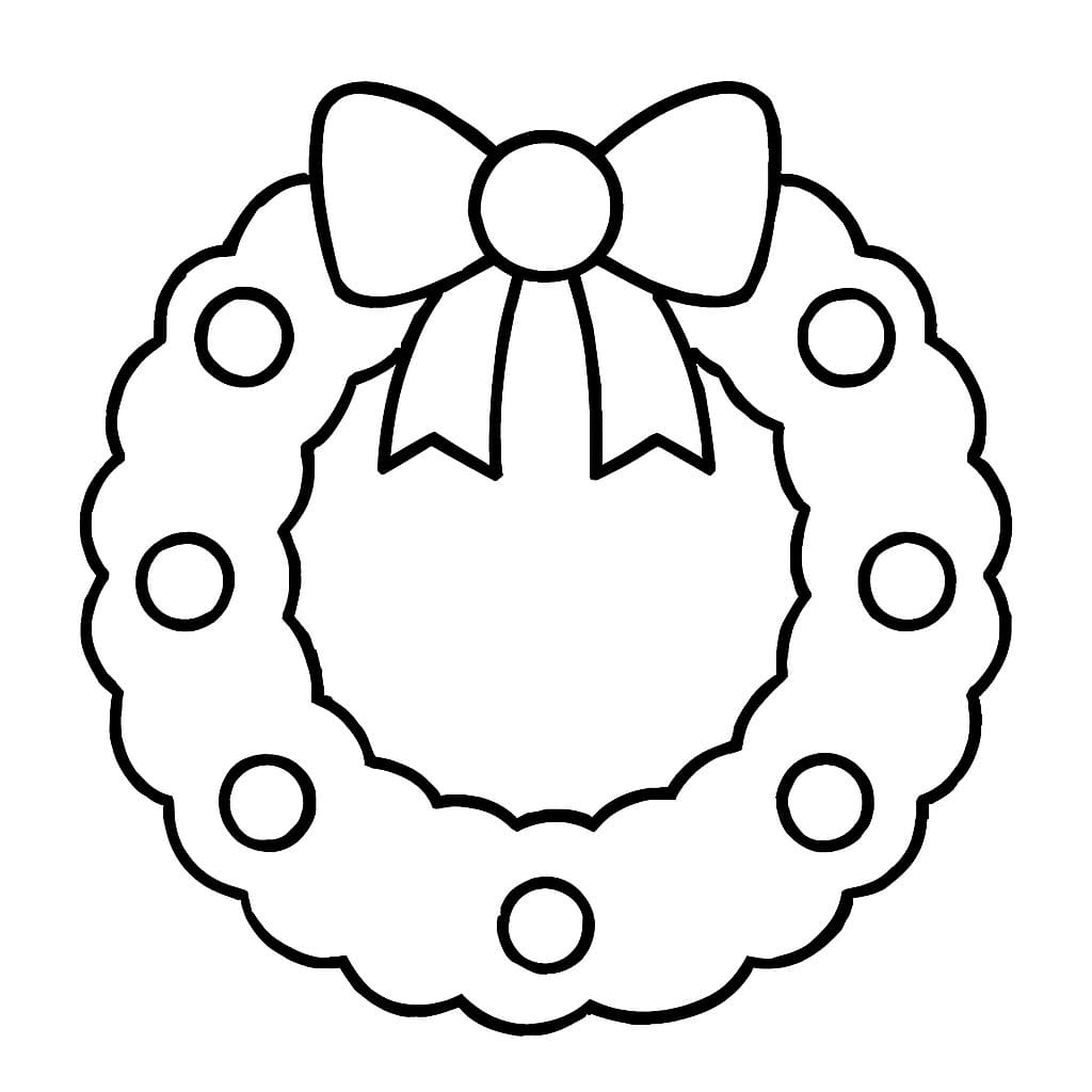 画像 クリスマスリース 基本的な ぬりえ