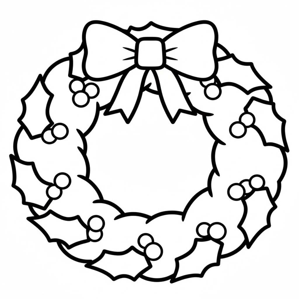 画像 クリスマスリース 無料で印刷可能 ぬりえ