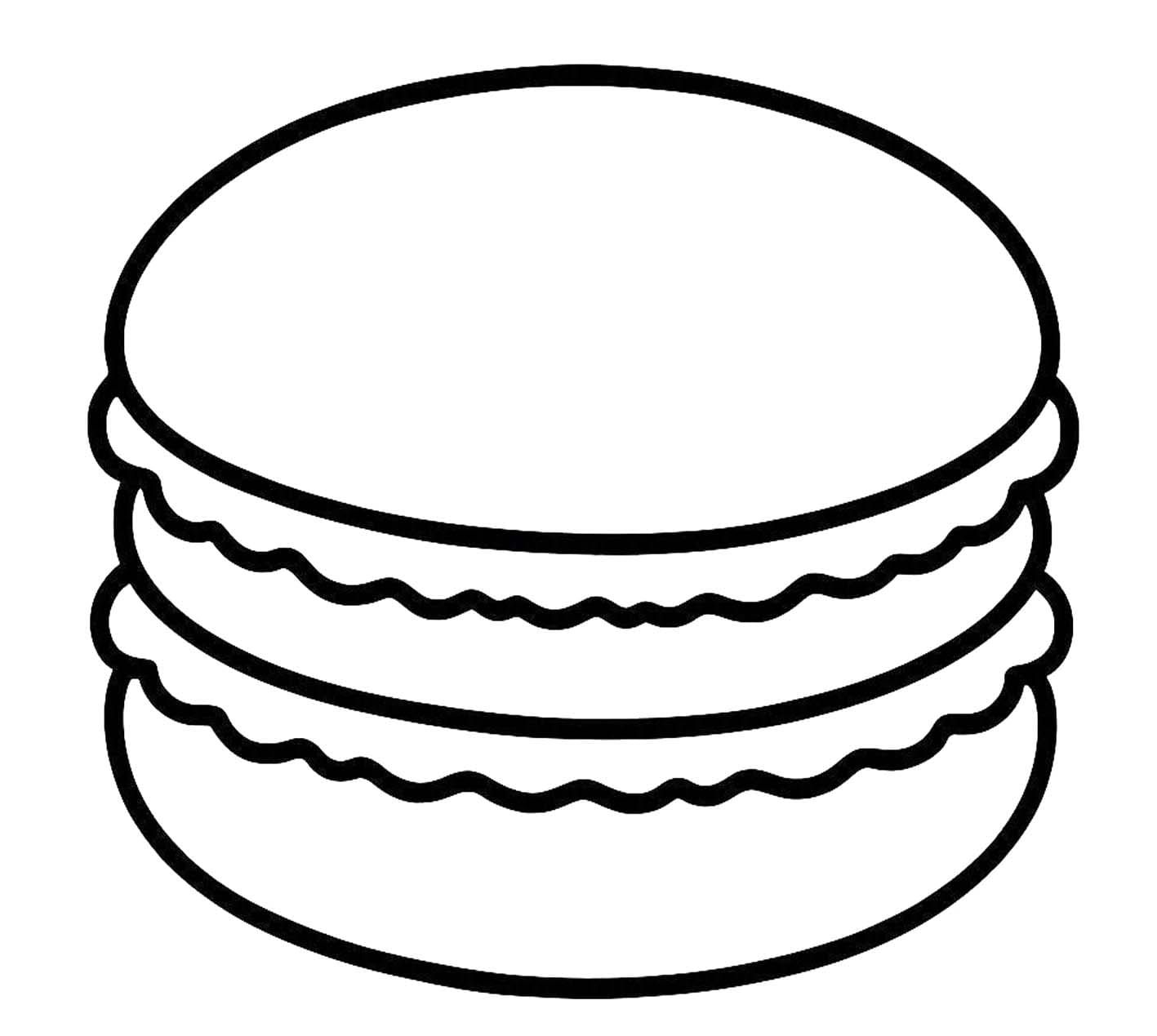 画像 マカロン 単純 ぬりえ