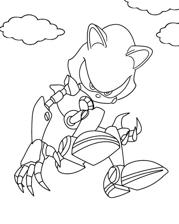 画像 メタルソニック 簡単 ぬりえ