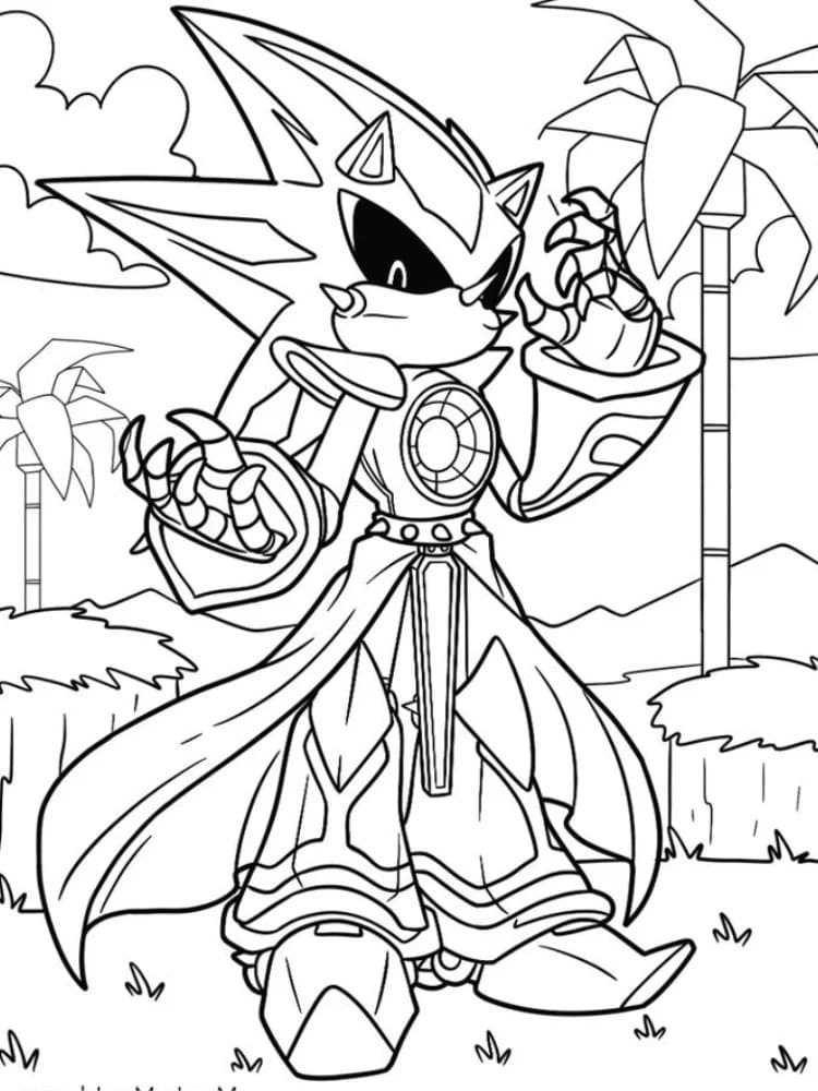 画像 メタルソニック 単純 ぬりえ