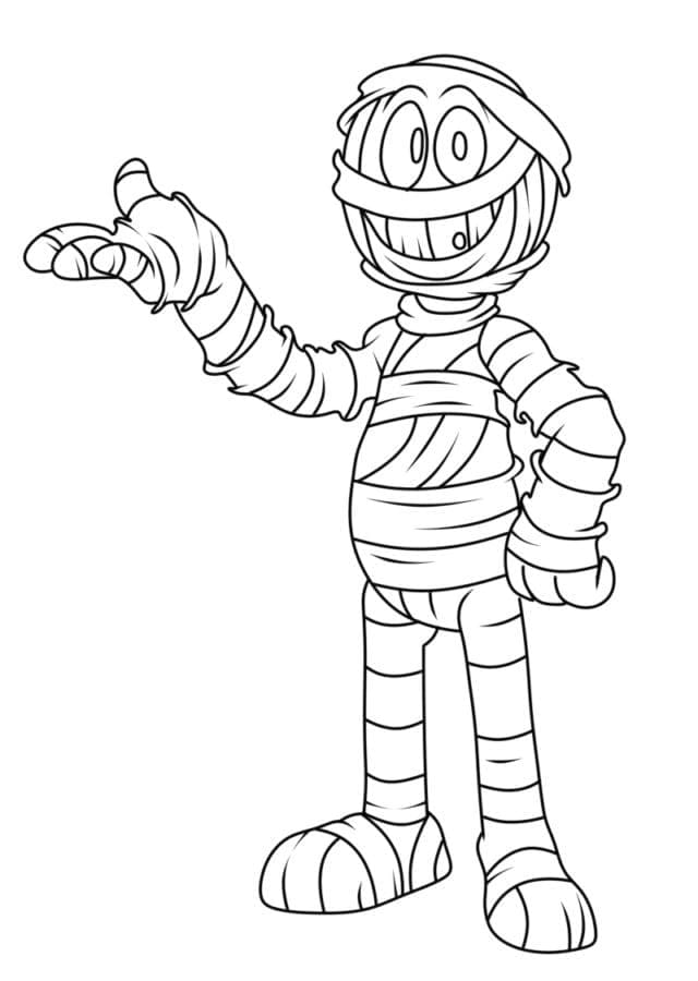 画像 ミイラ 印刷 ぬりえ